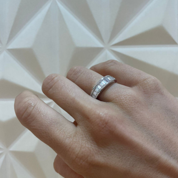Anillo Alianza Abelia 1.30 Oro Blanco - Alianzas de Compromiso
