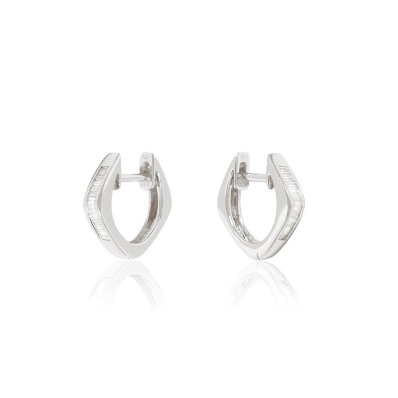 Diamant Ohrringe Aro Criolla Baguette - ohrringe