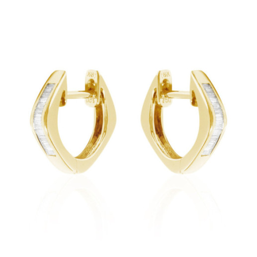 ARO diamond earrings CREOLE BAGUETTE - Hoop Earrings