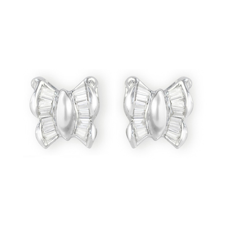 Gold earrings BUTTERFLY - Diamond Earrings