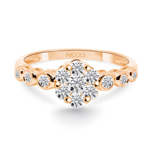 Camelia 0.58 Pink Gold - Verlobungsringe Rosette