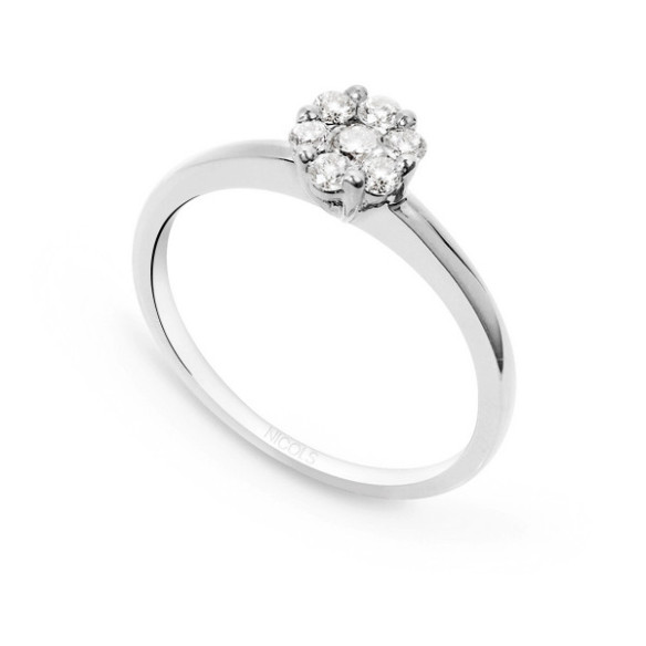 Anillo Diamantes Camelia 0.35 - Talla Brillante