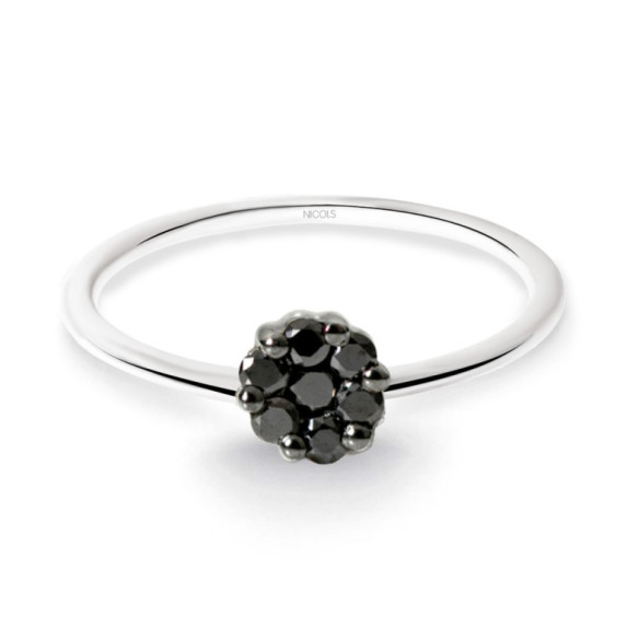 Anillo Diamantes Negros Camelia 0.11 - Diamantringe