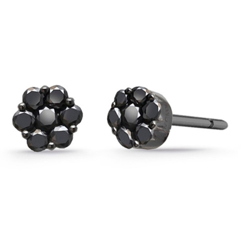 Pendientes Diamantes Negros Camelia 0.22 - verschlafenes