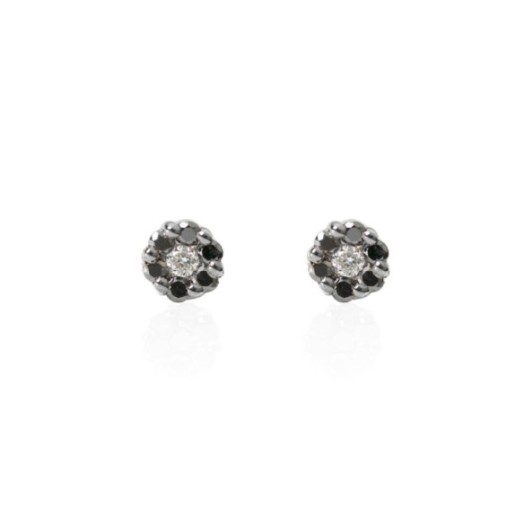 Pendientes Diamantes Negros y Blancos Camelia 0.22 - dortoirs