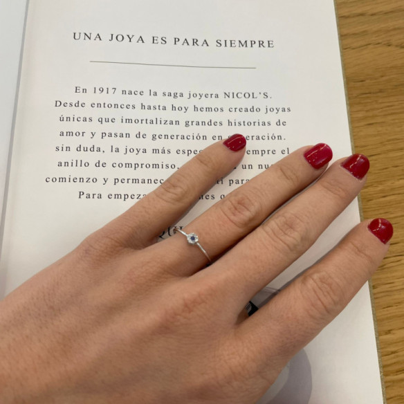 Anillo Diamantes y Zafiro Camelia 0.11 - Saphiringe