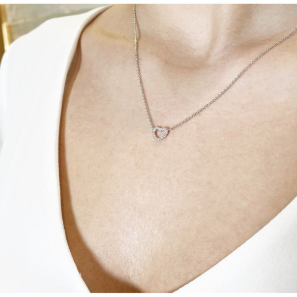 Collar Corazon Diamantes Nicols - Collares de Diamantes