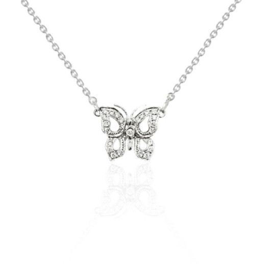 Halskette Schmetterling Diamant Nicols - Diamant Halsketten