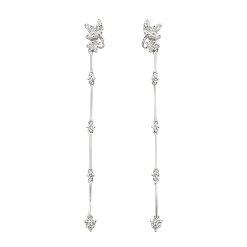 Pendientes Diamantes Flower - Pendientes de Novia