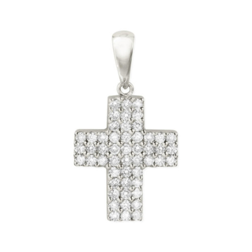 Segno cattolico triplo diamanti croce - Croci di diamante
