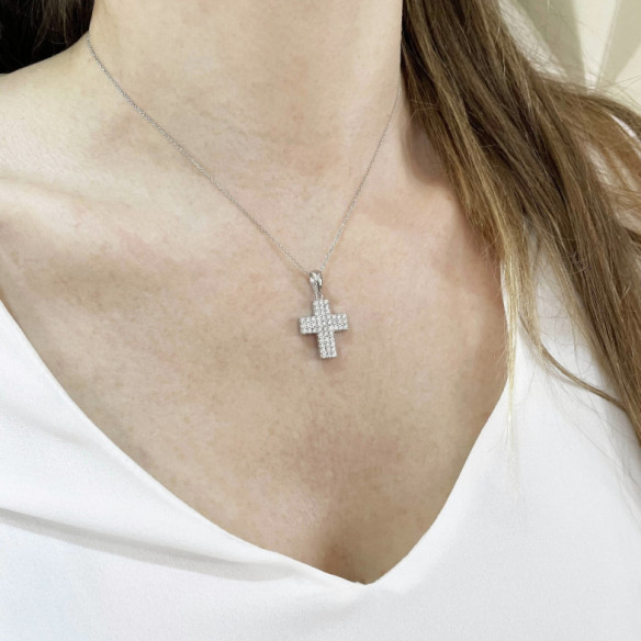 Cruz Diamantes Triple Catholic Sign - Croix de diamant