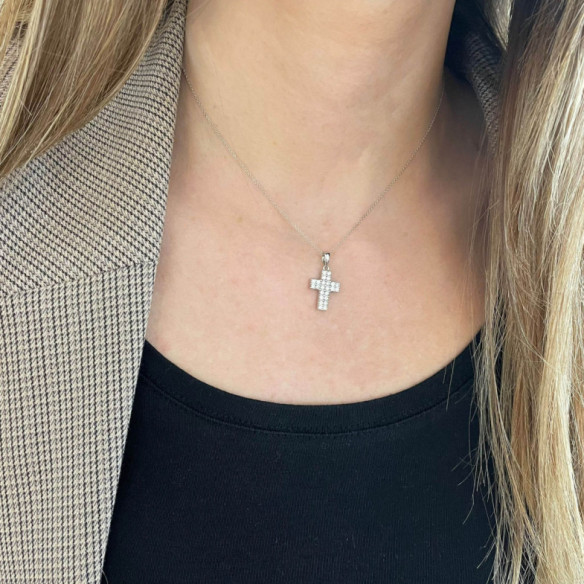 Cruz Diamantes Doble Catholic Sign - Cruces de Diamantes