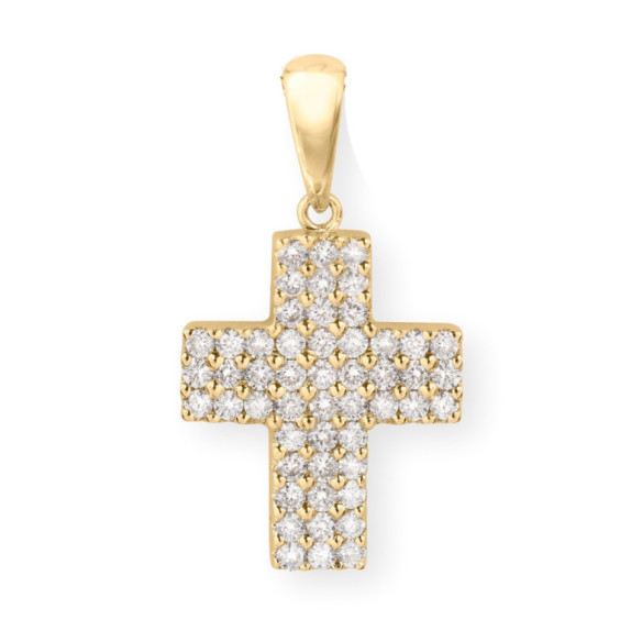 Cruz Diamantes Triple Catholic Sign - Croix de diamant