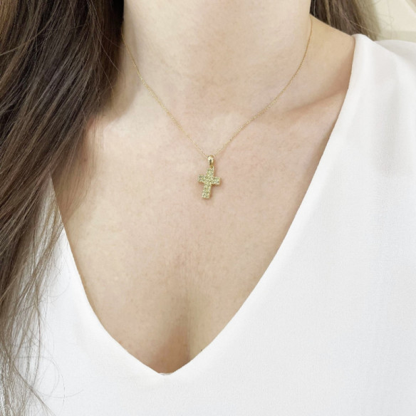 Cruz Peridotos Doble Catholic Sign - Kreuze