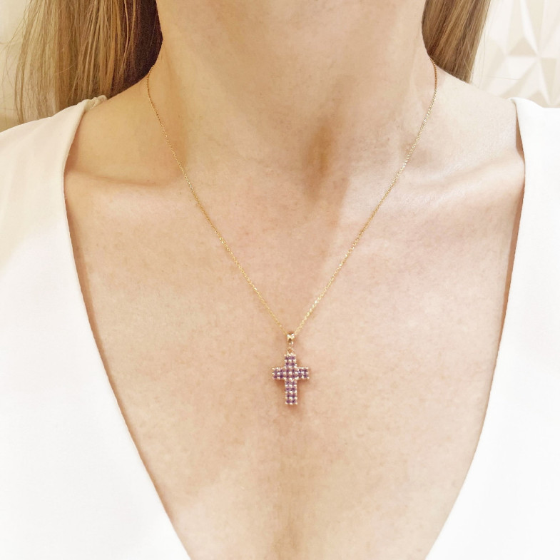 Cruz Amatistas Doble Catholic Sign - Cruces
