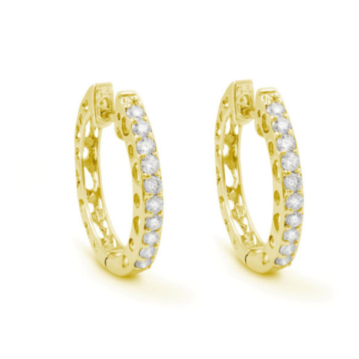 Pendientes Diamantes Aro Criolla - pendientes de aro