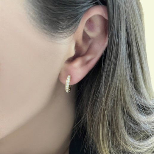 Pendientes Diamantes Aro Criolla - pendientes de aro 2