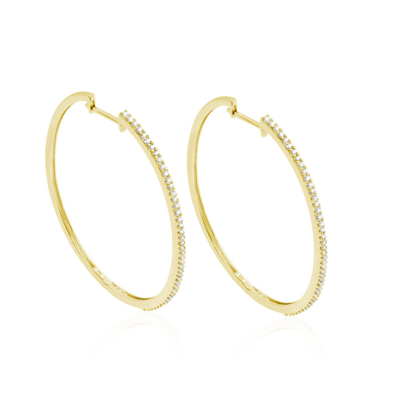Pendientes Aro Oval Oro Hoop - pendientes de aro