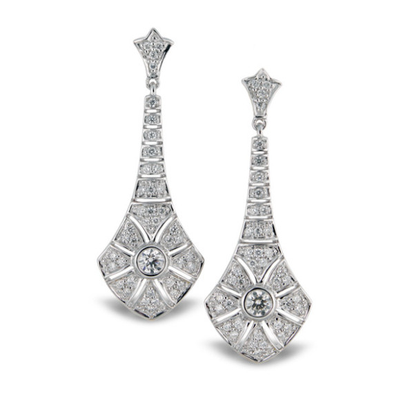 Pendientes Diamantes Largos Alhambra - Pendientes de Novia
