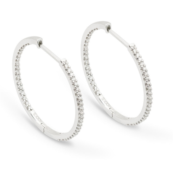 Gold hoop earrings HOOP - Bride earrings