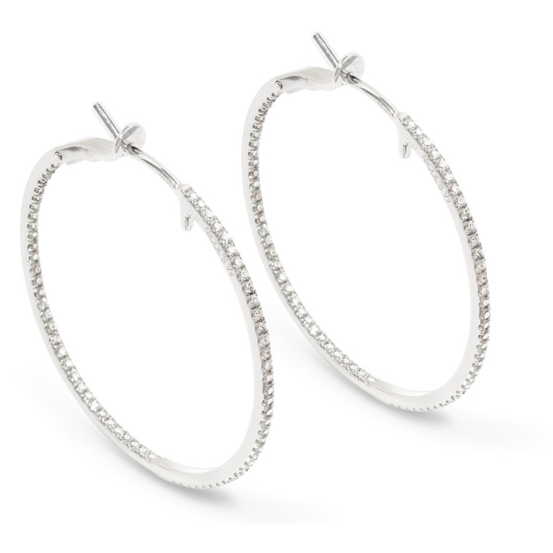 Pendientes Diamantes Maxi Aro - Pendientes de Novia