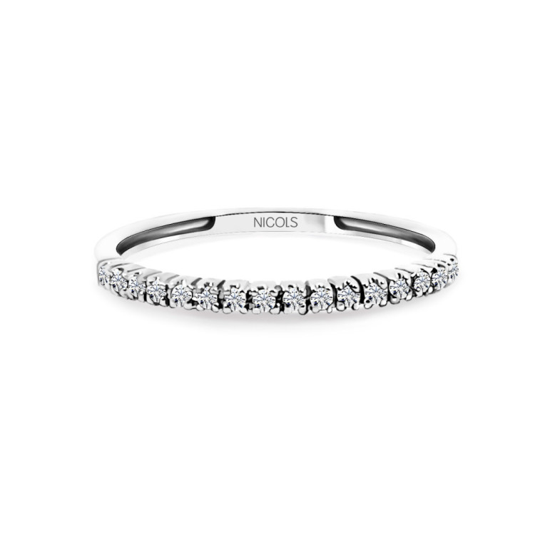Anillo Diamantes Azalea 0.09 Oro Blanco - Talla Brillante