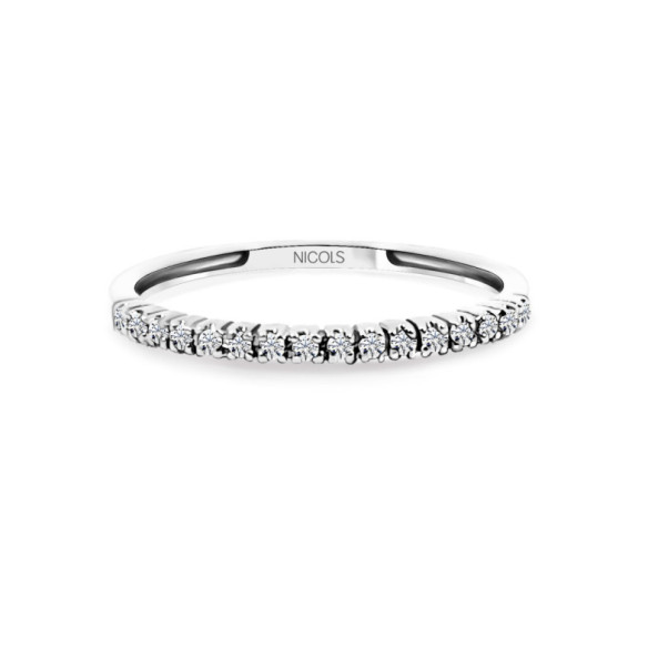Anillo Diamantes Azalea 0.09 Oro Blanco - Talla Brillante