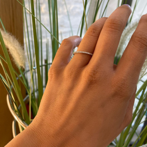 Anillo Diamantes Azalea 0.09 Oro Blanco - Talla Brillante