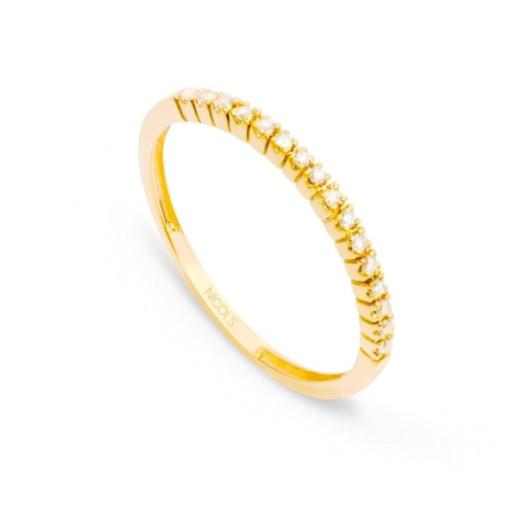 Anillo Diamantes Azalea 0.09 Oro Amarillo - LES ANNEAUX 2