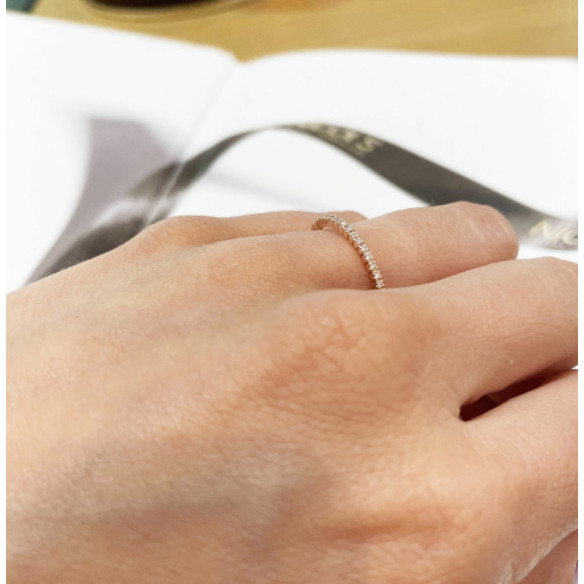 Anillo Diamantes Azalea 0.09 Oro Rosa - Alianzas de Brillantes
