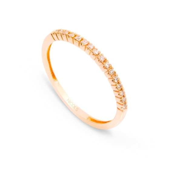 Anello di diamante Azalea 0.09 Oro rosa - Alleanze luminose