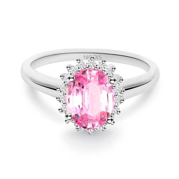 Anillo Zafiro Rosa Orla Dalia 1.90 - Bagues en saphir
