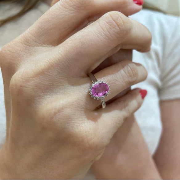 Pink Sapphire Ring Orla Dalia 1.90 - Sapphire rings