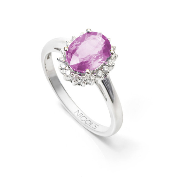 Anillo Zafiro Rosa Orla Dalia 1.90 - Anillos de Zafiro