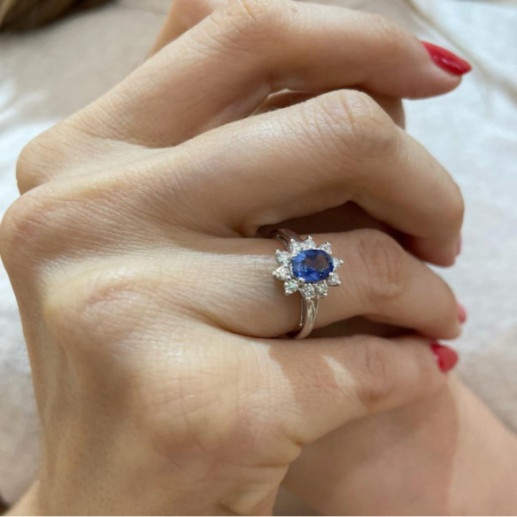Anillo Zafiro Dalia 1.30 - Anillos de Zafiro 2
