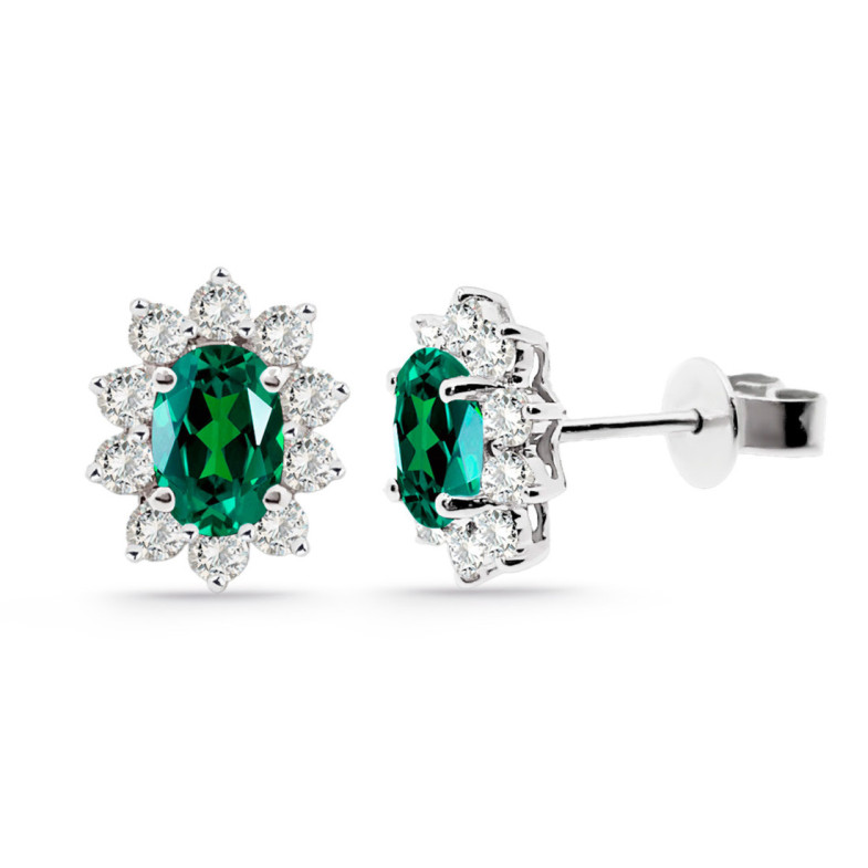 Pendientes Esmeralda Orla 1.20 Ct. - Pendientes de Esmeraldas