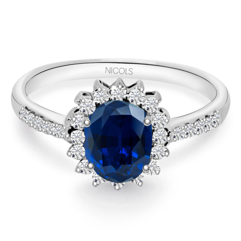 Anillo Zafiro Orla Dalia 0.95 - Anillos de Zafiro