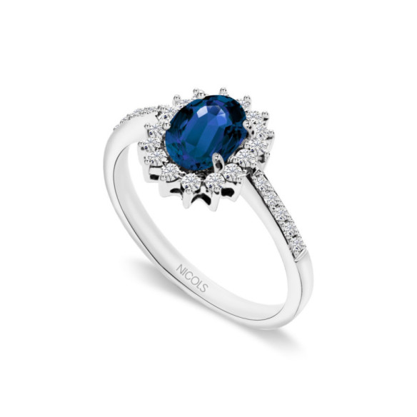 Anillo Zafiro Orla Dalia 0.95 - Anillos de Zafiro