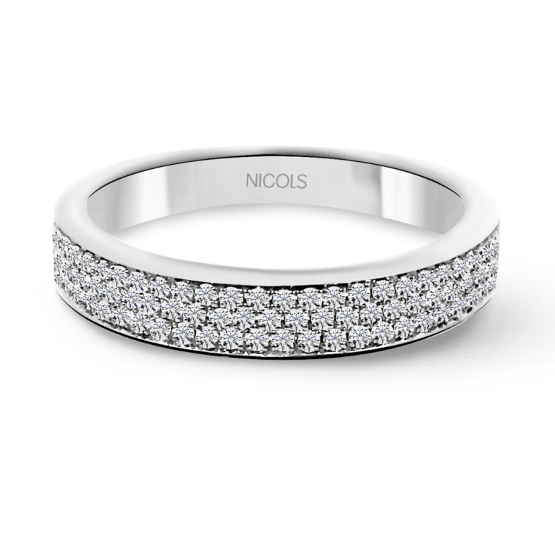 Anillo Diamantes Azalea 0.50 Oro Blanco - Talla Brillante