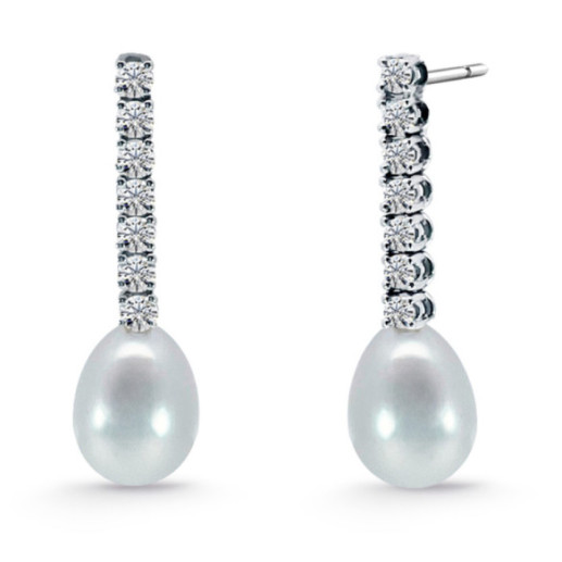 Pendientes Perlas Serenidad Garras con Diamantes - PENDIENTES