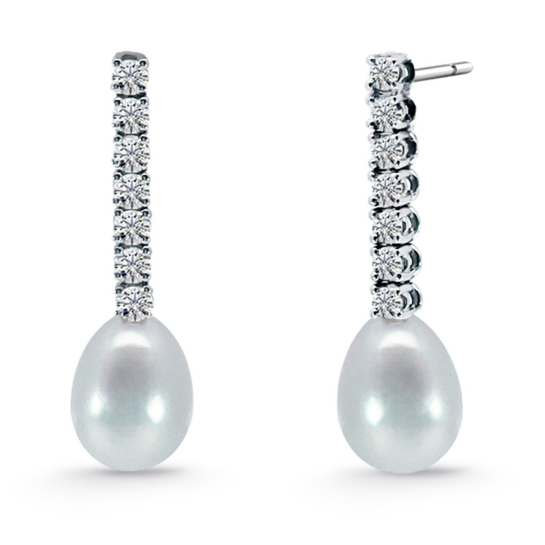 Pendientes Perlas Serenidad Garras con Diamantes - ORECCHINI