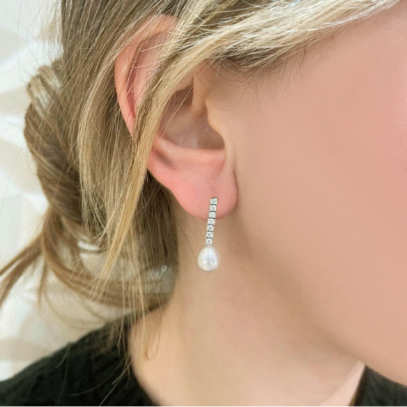 Pendientes Perlas Serenidad Garras con Diamantes - ORECCHINI