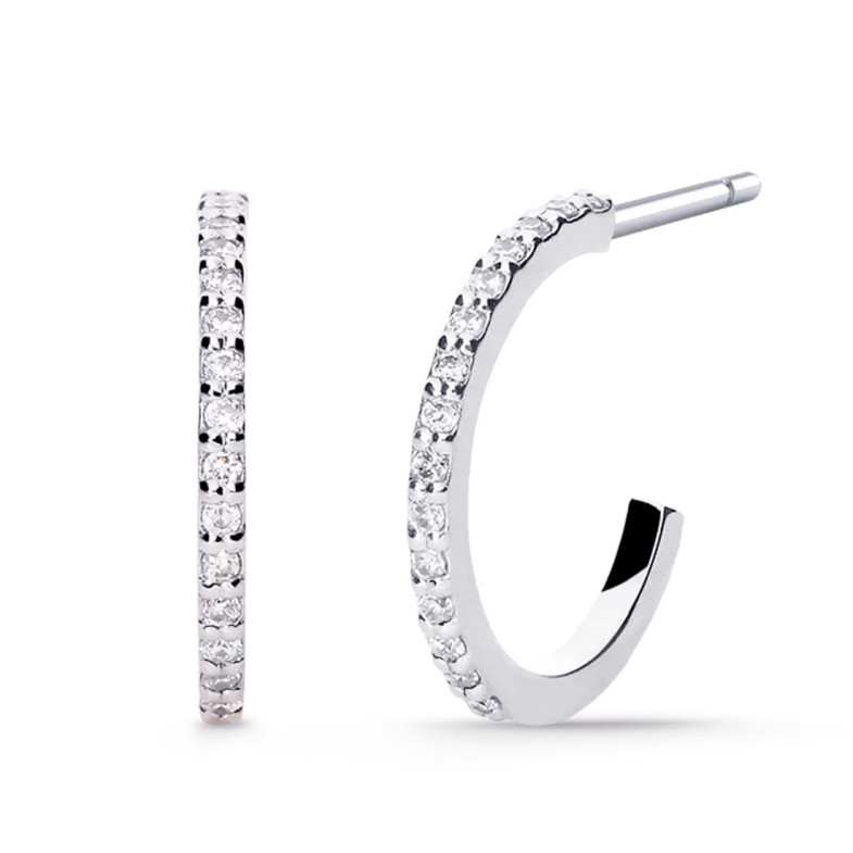 Pendientes Diamantes Aro Minimal 0.35ct - ORECCHINI
