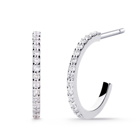Pendientes Diamantes Aro Minimal 0.35ct - ORECCHINI