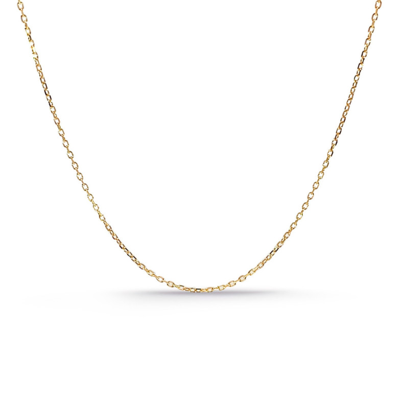 Cadena Oro 0.9mm Forzada Oval Lapidada Oro 18K 40cm - CADENAS DE ORO