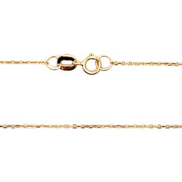 Cadena Oro 0.9mm Forzada Oval Lapidada Oro 18K 40cm - CADENAS DE ORO