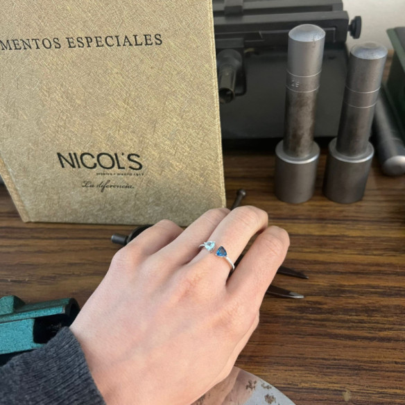Anillo Diamantes Topacios Trillon - Ringe andere Edelsteine