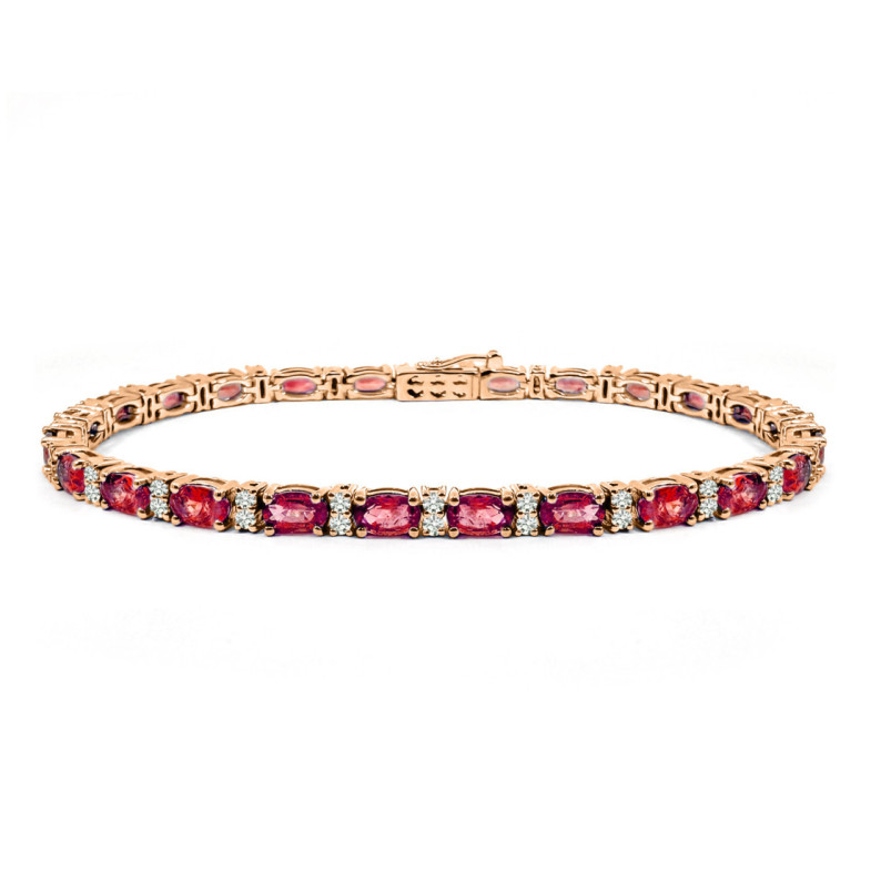 Pulsera rubís y diamantes Riviere Royal Oro Rosa - BRACELETS