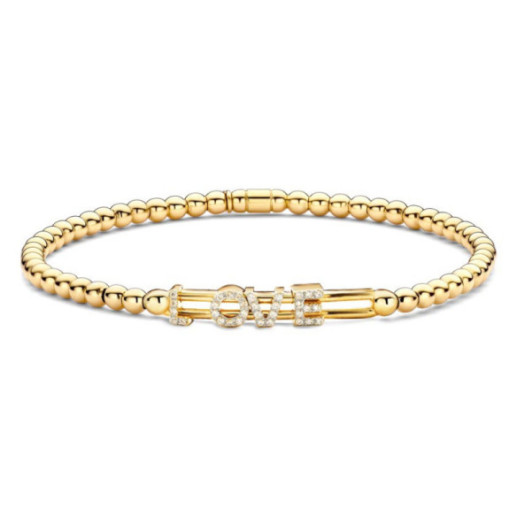 Pulsera Elástica de Oro y Diamantes LOVE Colette - Pulseras de Diamantes