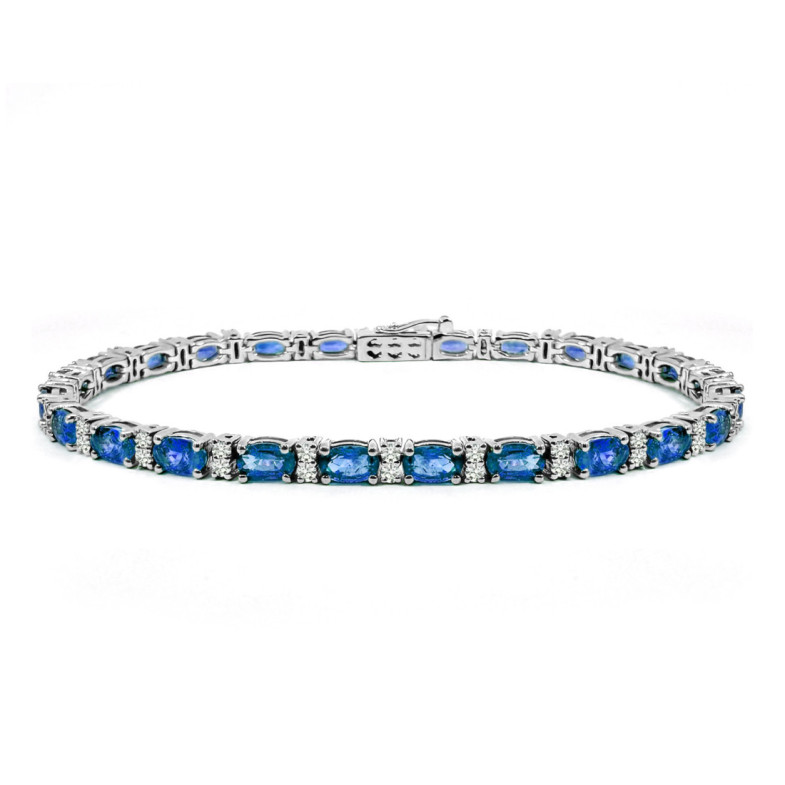 White gold, sapphire and diamond bracelet Riviere Royal - BRACELETS